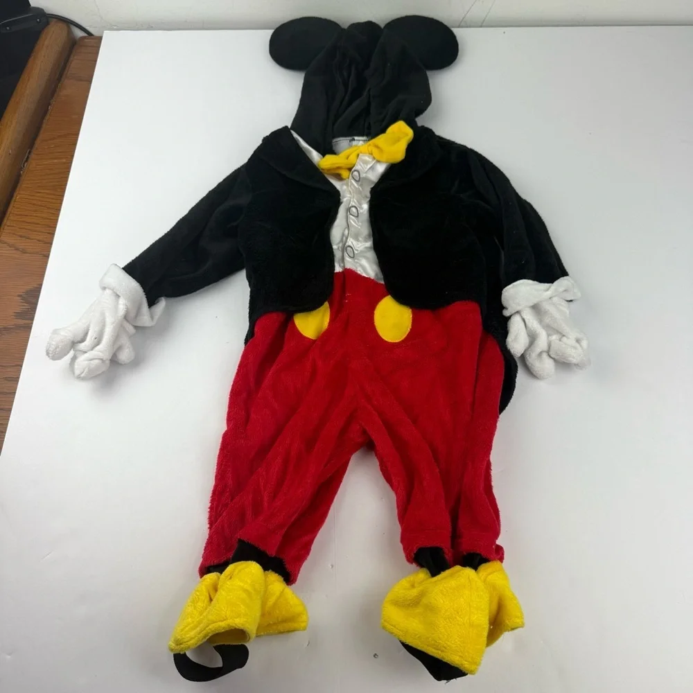 Disney Mickey Mouse Tuxedo Costume 6-9 Months Disney Baby Vacation Full Body - Picture 2 of 7